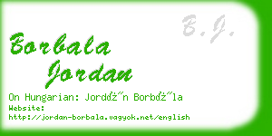 borbala jordan business card